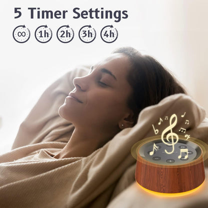 Brown Noise Sound Machine with 30 Soothing Sounds 12 Colors Night Light White Noise Machine for