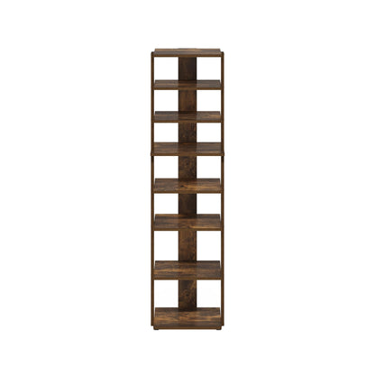 Furinno Compact Vertical Shoe Rack, 8-Tier Narrow Shoe Organizer, Free Standing Shoe Storage, Shoe