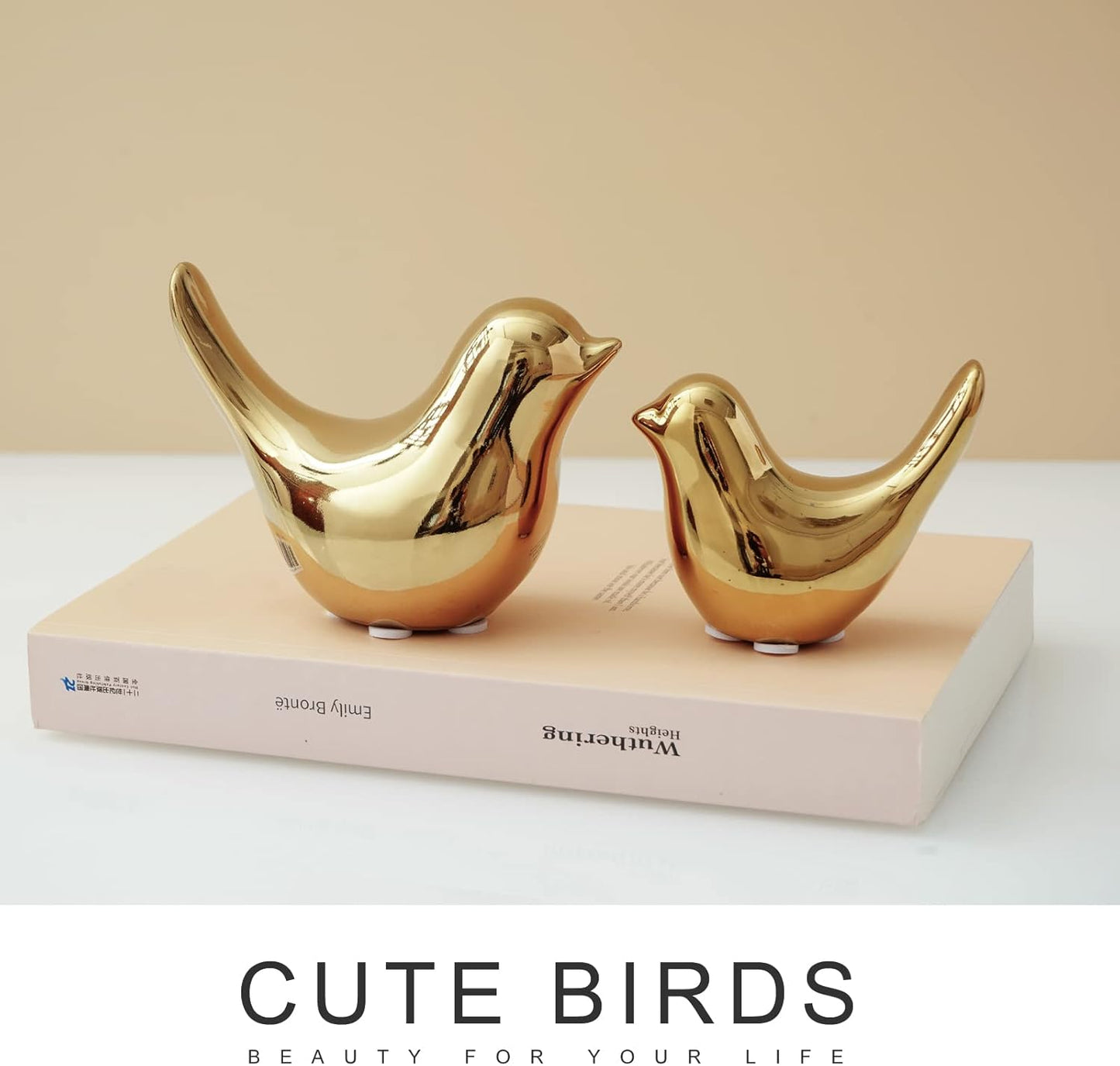 Notakia Gold Home Decor Small Birds Statues Modern Style Decorative Ornaments for Living Room