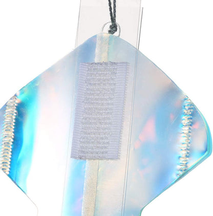 Iridescent Hanging Decorations Round Foil Decorative Folding Fans Rainbow Shine Party Ornaments for