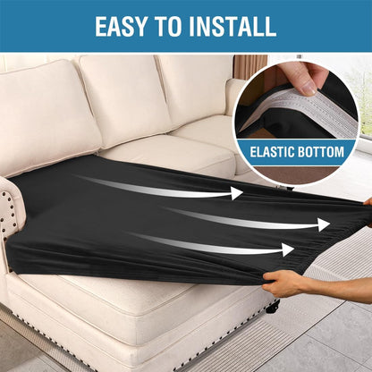 H.VERSAILTEX Velvet Stretch Individual Chaise Cover Sectional Couch Covers for L Shaped Sofa Both