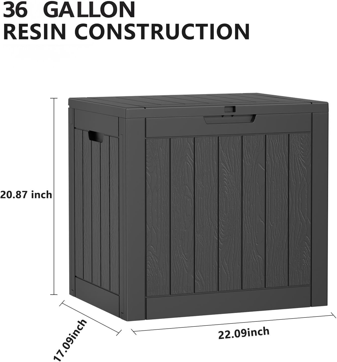 36 Gallon Outdoor Deck Box,Storage Lockable Waterproof Patio Furniture,Garden Tools,Cushions,Pool