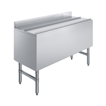 AmGood 18.5 in. x 48 in. Underbar Ice Bin with Sliding Lid | NSF | Stainless Steel Ice Chest with