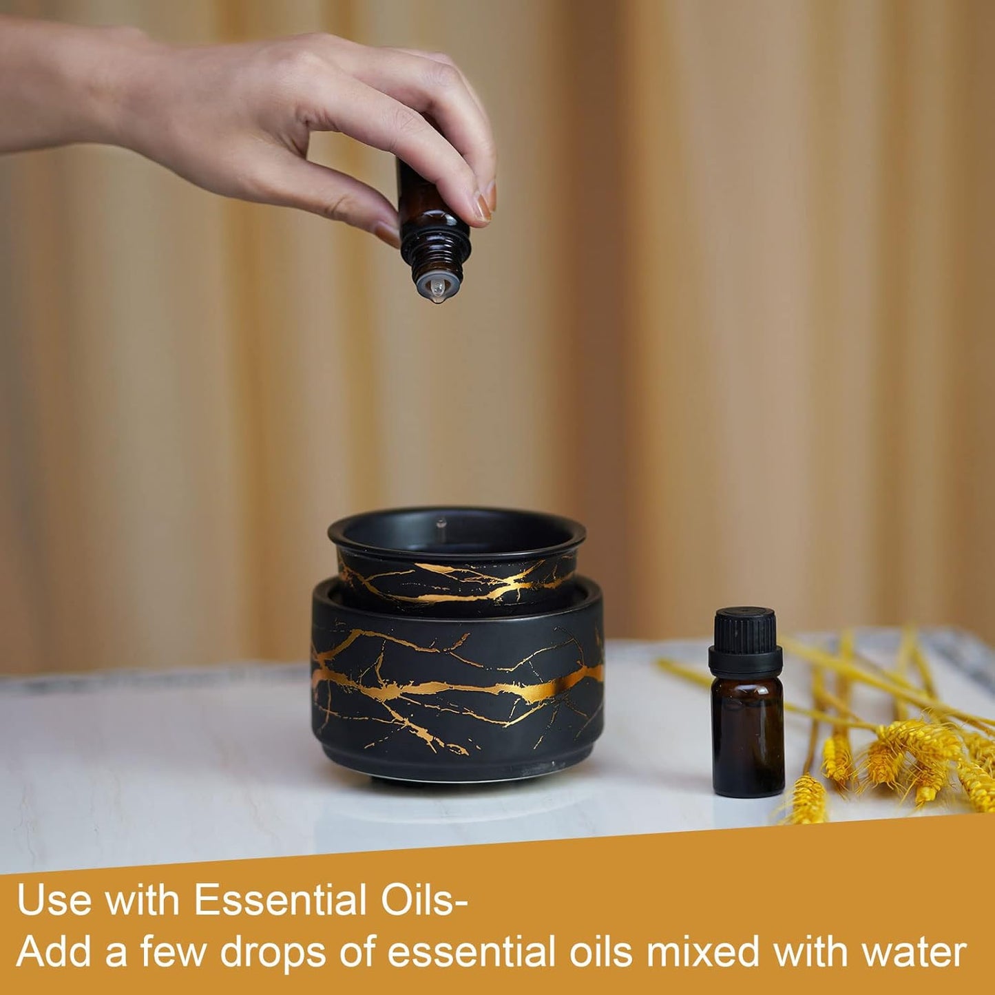 PALANCHY Wax Melt Warmer Ceramic 3-in-1 Oil Burner Electric Candle Wax Warmer Burner Melter