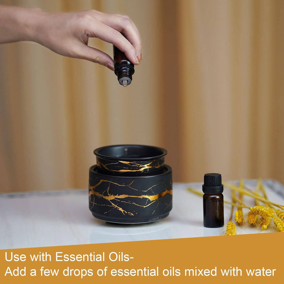 PALANCHY Wax Melt Warmer Ceramic 3-in-1 Oil Burner Electric Candle Wax Warmer Burner Melter