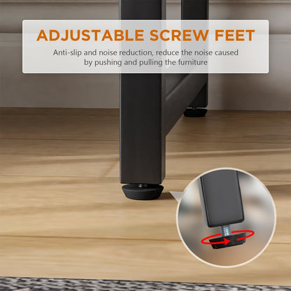 PayLessHere | 32 Inch Computer Desk | Black | Office Desk with Metal Frame, Adjustable Feet |