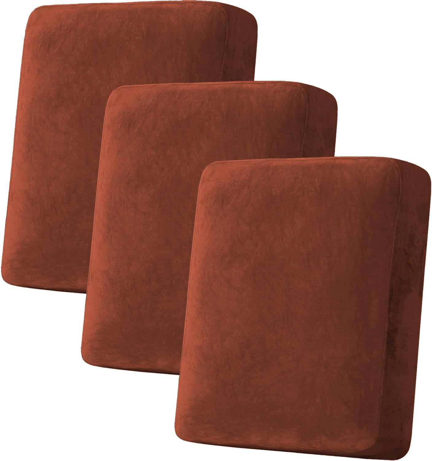 H.VERSAILTEX Velvet Stretch Couch Cushion Cover Plush Cushion Slipcover for Chair Loveseat Sofa