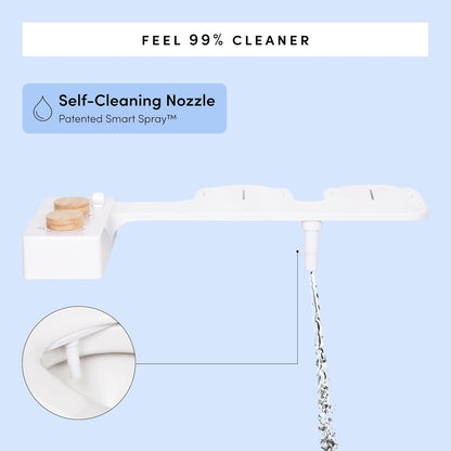 TUSHY 3.0 Spa Bidet Attachment. Cool to Warm Water. It's Time to Replace Toilet Paper, Fresh Water