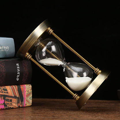 Sand Timer 15 Minutes,Hour Glass,Metal Vintage Hourglass,Hourglass Decor,for Home Decoration Office