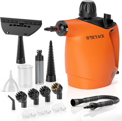 Handheld Steam Cleaner, Steam Cleaner with 16 PCS Accessory & Safety Lock, 500ML Large Capacity
