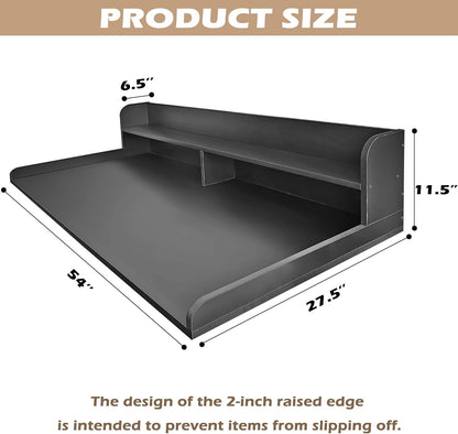 Royxen Laundry Countertop with 2-Tier Shelf Universal Fit, Washer and Dryer Countertop with Storage