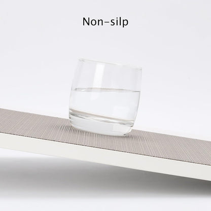 Myir JUN Placemats Set of 6, Vinyl Woven Placemats Place Mats Indoor Washable Table Mats Non-Slip