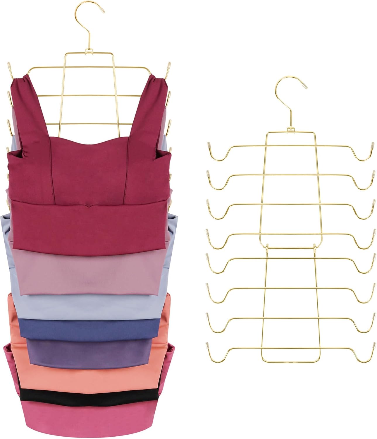 ZEDODIER Tank Top Hanger, Space Saving Bra Hamgers, Non-Slip Hanging Sport Bras Holder, Closet