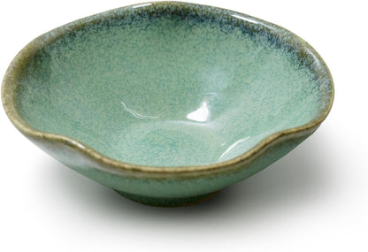 4.72" Small Decorative Bowl, Ceramic Green Key Bowls for Entryway Table, Jewelry Dish, Trinket