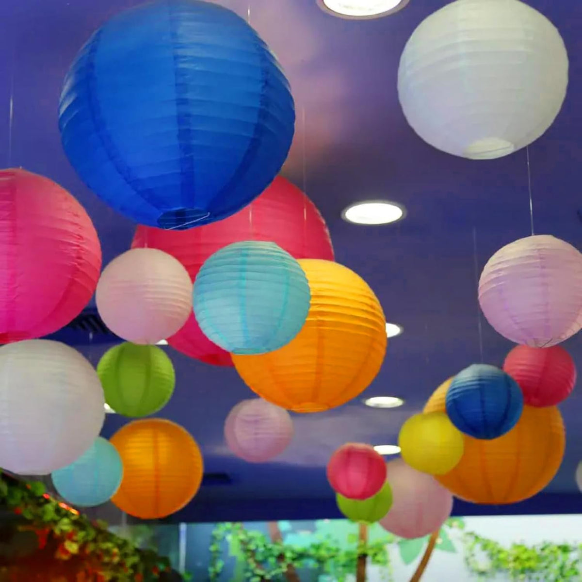 Paper Lanterns Decorations,Paper Hanging Decorations Ball Lanterns Lamps for Birthday Parties