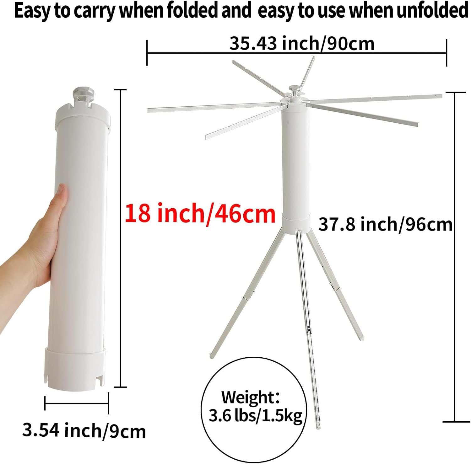 JOOM Clothes Drying Rack Portable Foldable - Drying Rack Clothing Space Saving,Collapsible Drying