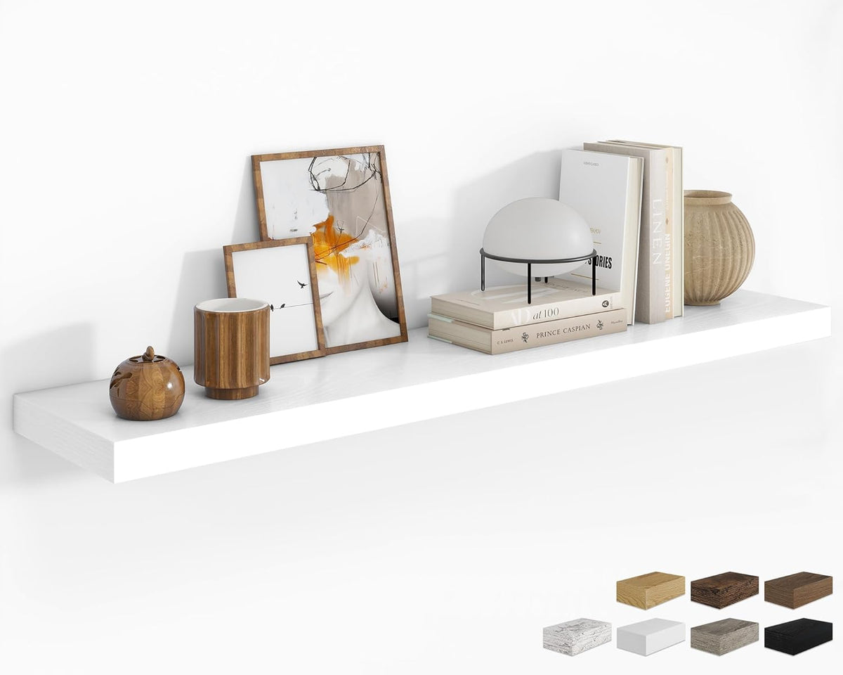 RICHFOCUS 55Inch Floating Shelves for Wall 1 Pack Shelves for Bedroom|Kitchen|Bathroom Wall Mounted