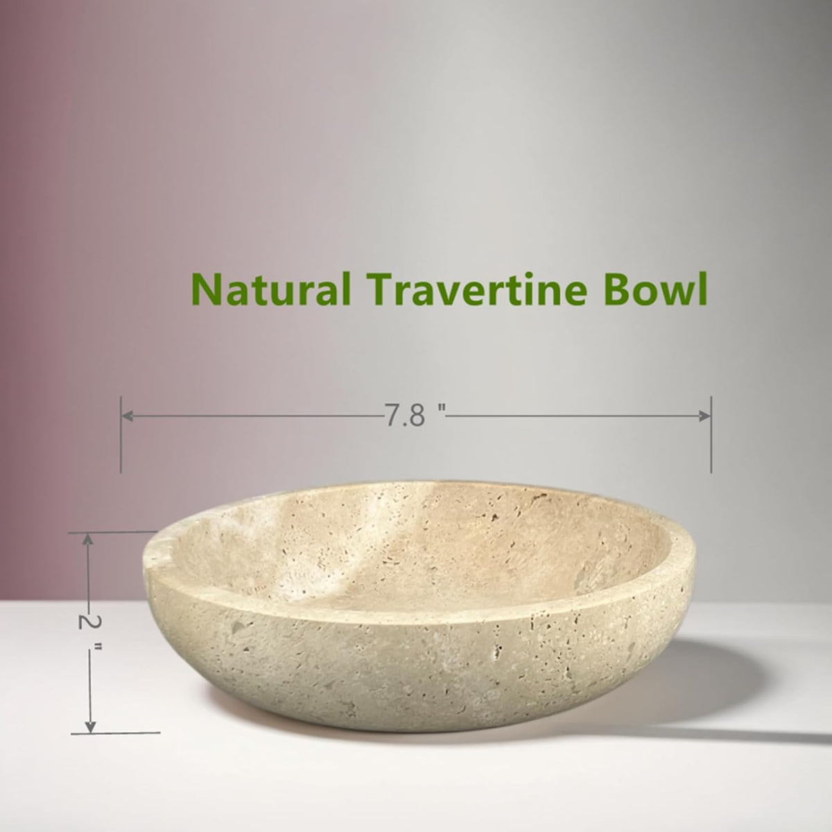Travertine Decorative Bowls for Home Decor, Marble Fruit Bowl for Kitchen Counter, Keys Bowl for