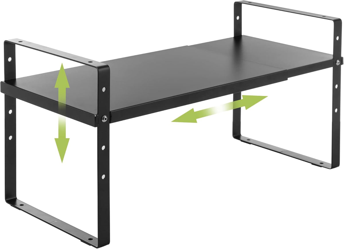 Expandable Cabinet Shelf Organizer Rack, Stackable Kitchen Counter Storage Shelves Stand