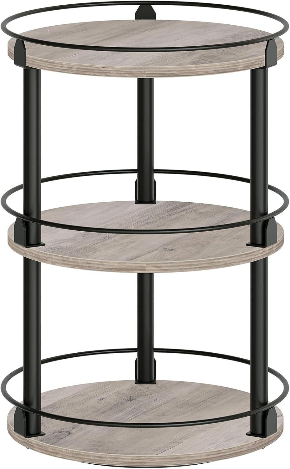 3-Tier Lazy Susan Organizer, Rotating Spice Rack, Spinning Organizer, Industrial Turntable Spice