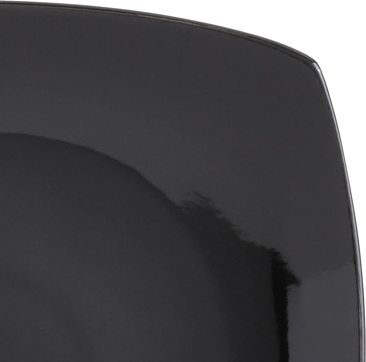 Gibson Elite Soho Lounge Square Reactive Glaze Stoneware Dinnerware Set, Service for 4 (16pc), Black