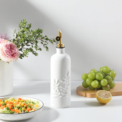 Sweejar 18 Oz Oil Dispenser for Kitchen with Gravity Spout, Ceramic Olive Oil Dispenser Bottle