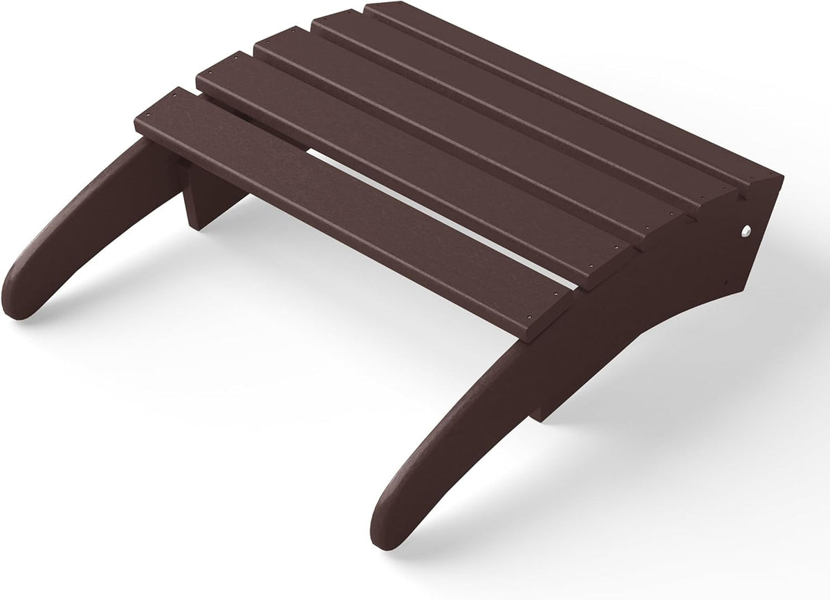 WestinTrends Outdoor Ottoman, Patio Adirondack Ottoman Foot Rest, All Weather Poly Lumber Folding