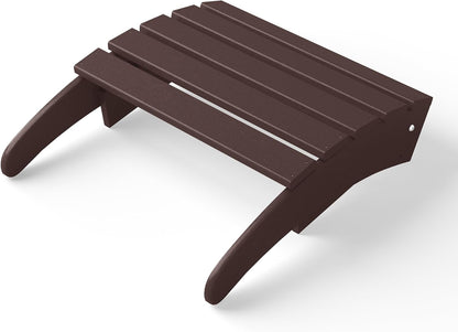 WestinTrends Outdoor Ottoman, Patio Adirondack Ottoman Foot Rest, All Weather Poly Lumber Folding
