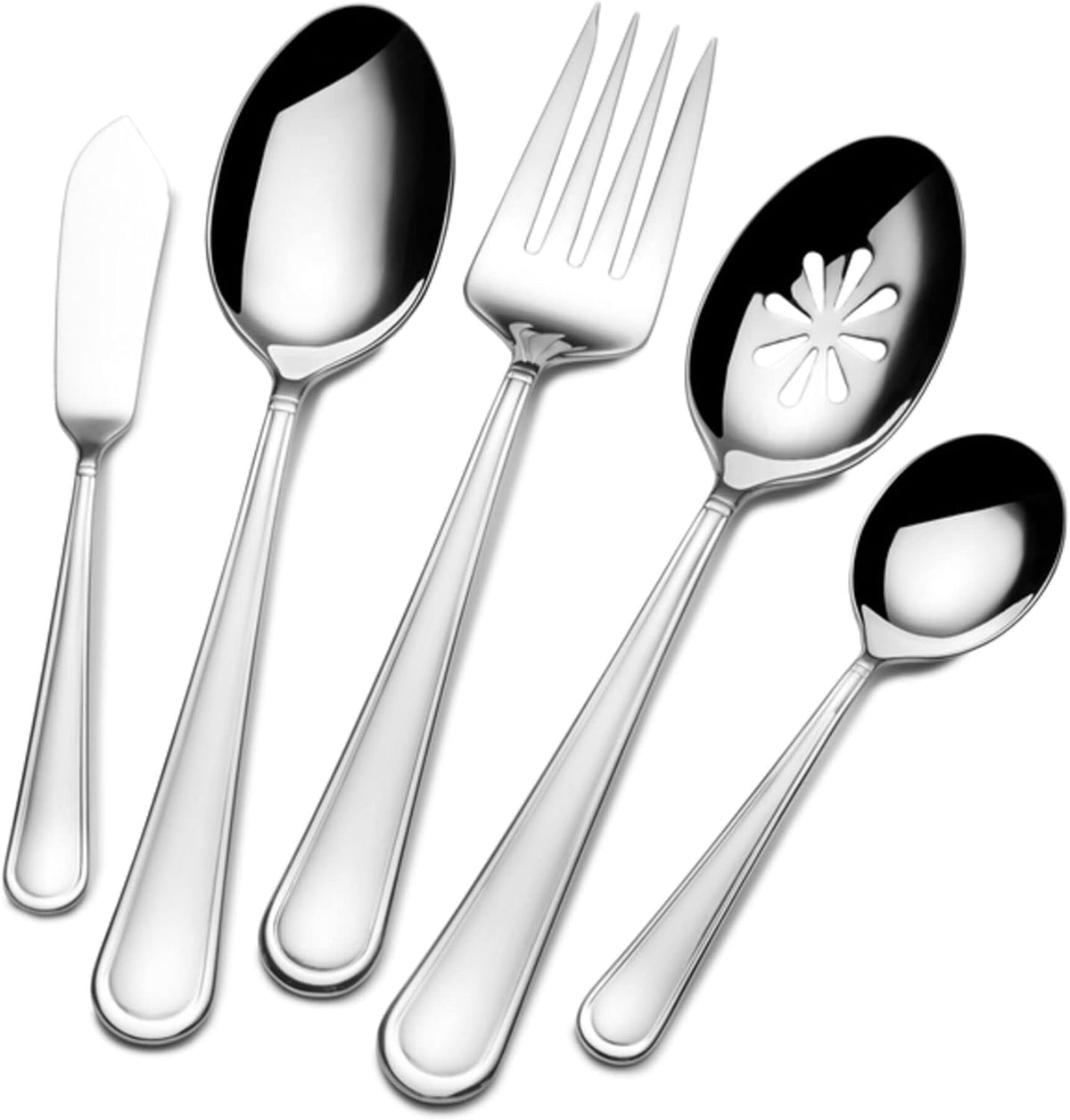 Mikasa, Virtuoso Flatware Service for 12, 65 Piece Set, 18/10 Stainless Steel, Silverware Set with