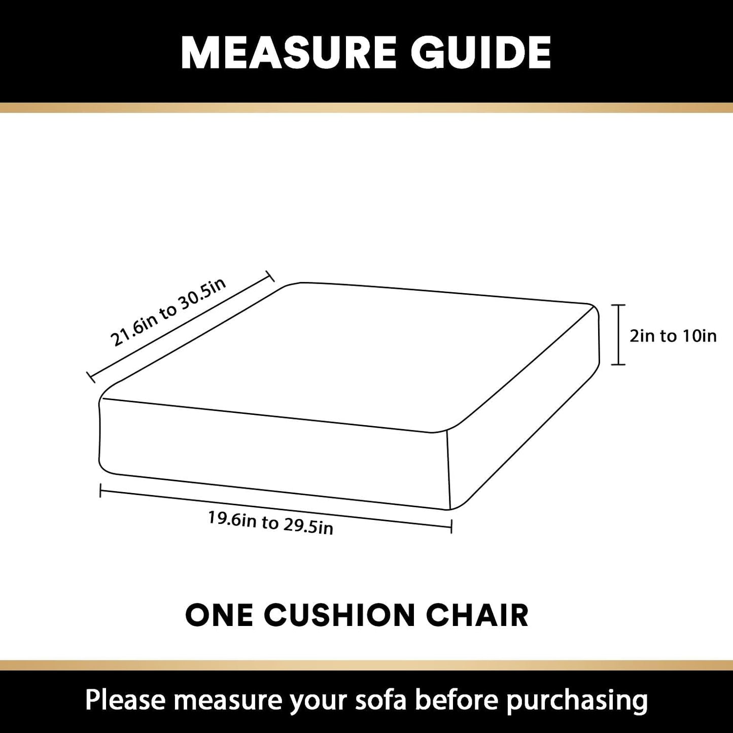 PrinceDeco Stretch Velvet Couch Cushion Cover,Soft Fitted Cushion Slipcover for Chair Cushion