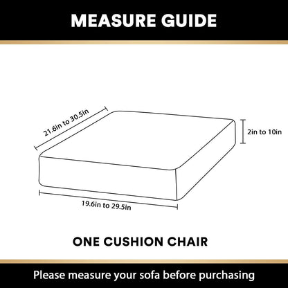 PrinceDeco Stretch Velvet Couch Cushion Cover,Soft Fitted Cushion Slipcover for Chair Cushion