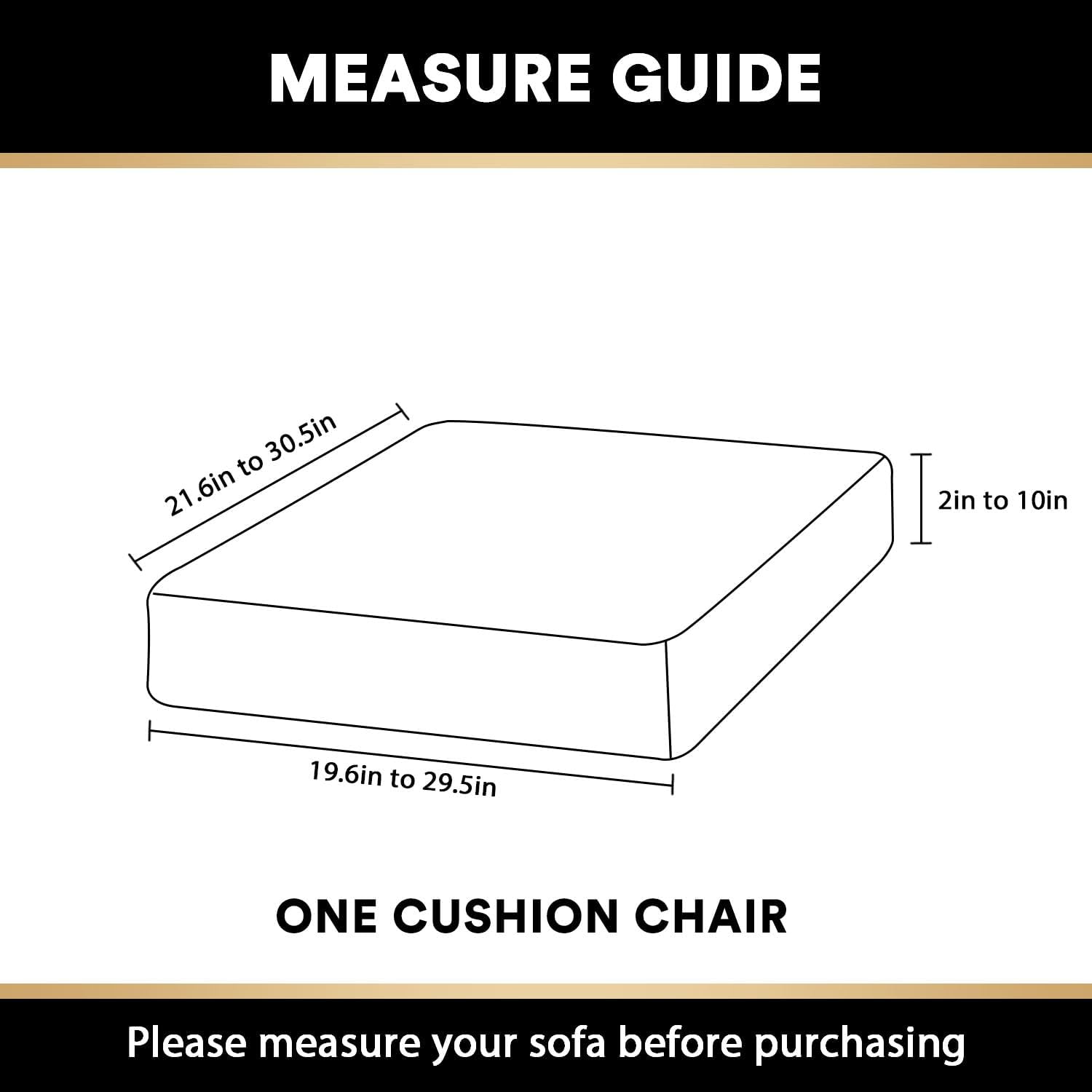 PrinceDeco Stretch Velvet Couch Cushion Cover,Soft Fitted Cushion Slipcover for Arm Chair Sofa
