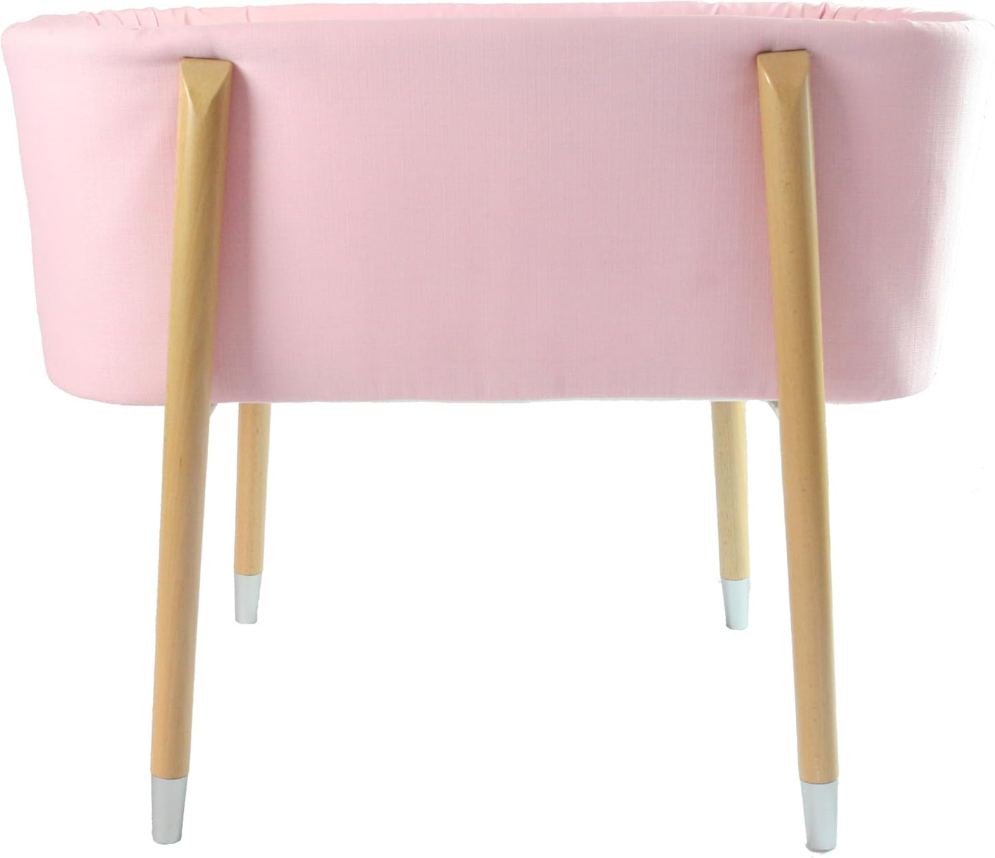 Sova Portable Baby Bassinet, Mid-Century Design with Extra Deep Walls for Newborns and Babies