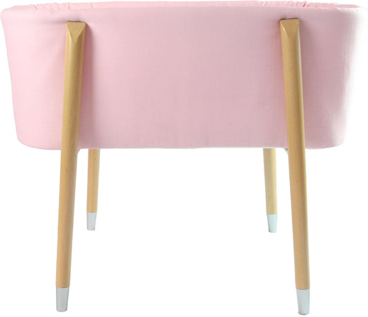 Sova Portable Baby Bassinet, Mid-Century Design with Extra Deep Walls for Newborns and Babies