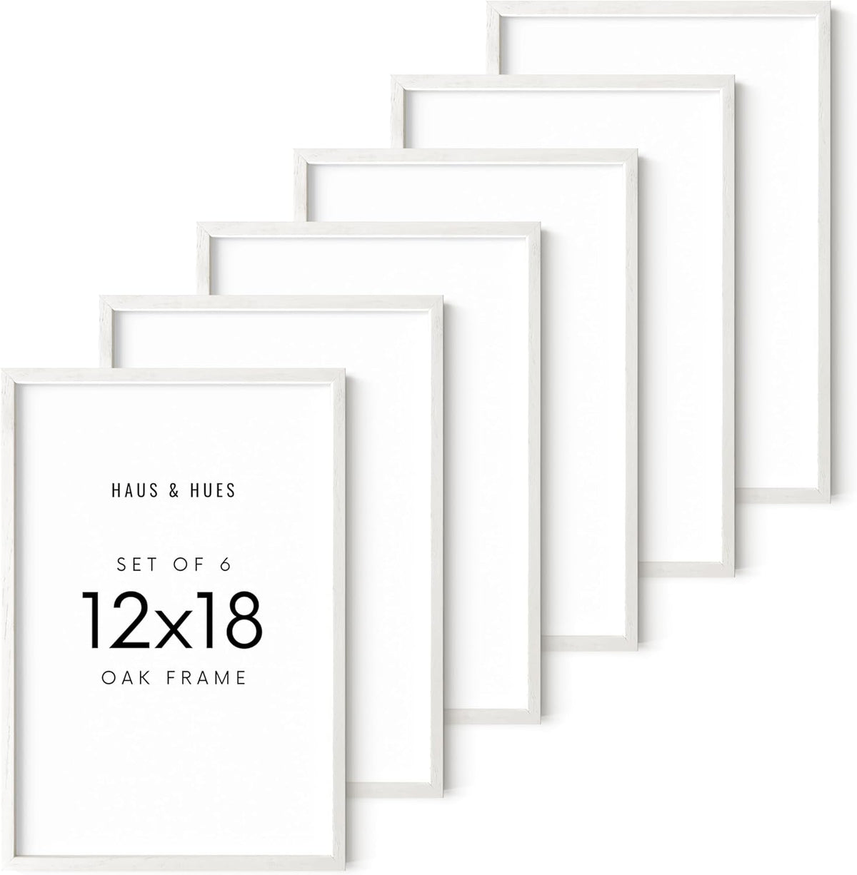 HAUS AND HUES 12x18 Picture Frames for Wall - Set of 6, Poster Frames 12x18, Picture Frames 12x18