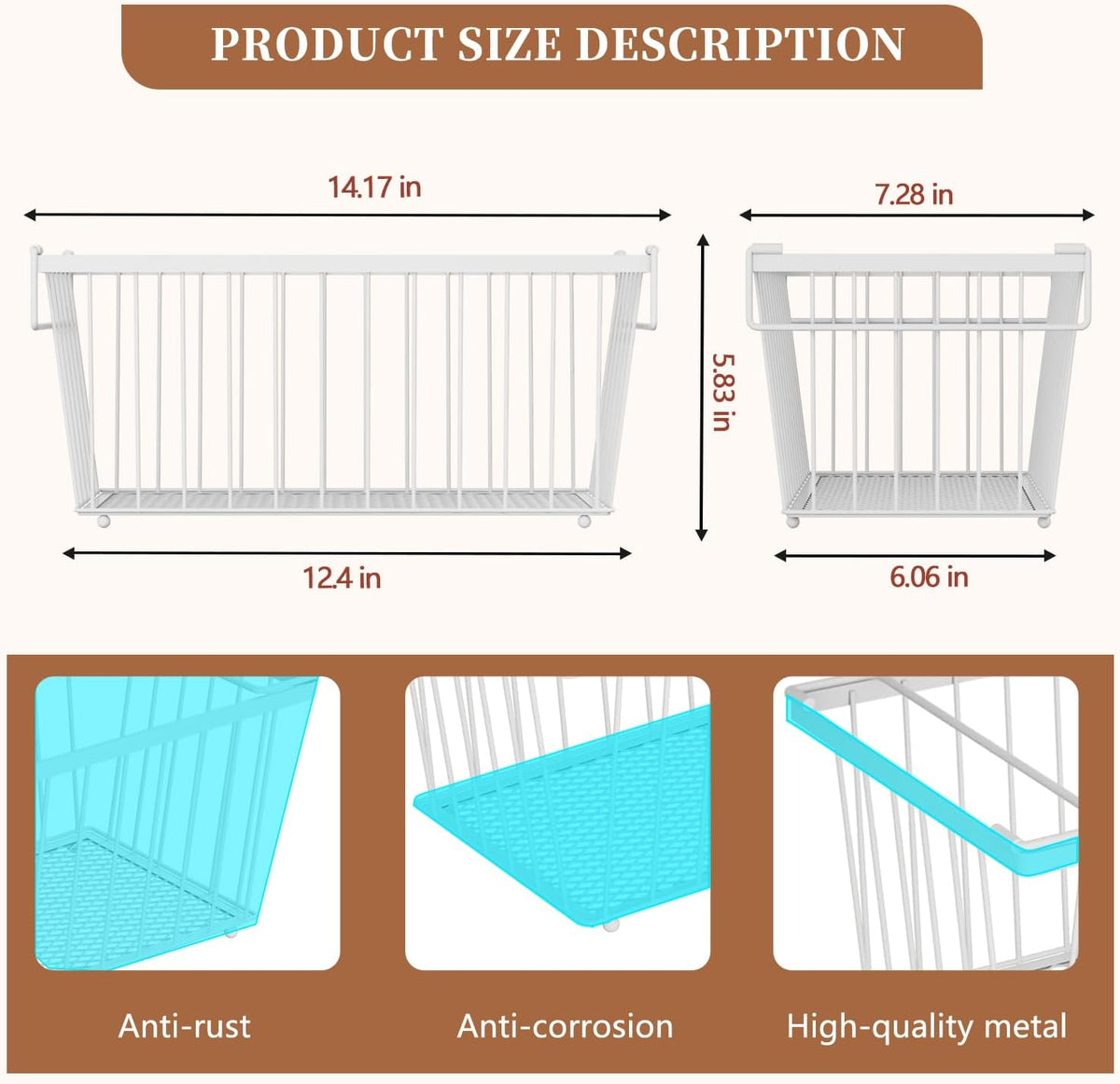 6 Pack Stackable Deep Freezer Organizer Bins ，Upgraded Bottom Leak-Proof net，Encryption and