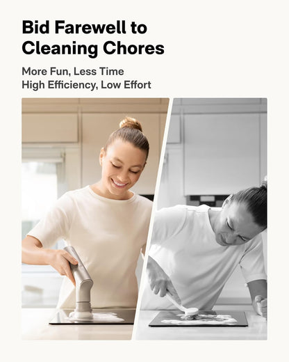 HOTO Cordless Electric Spin Scrubber, IPX7 Full Body Waterproof Dish Scrubber Brush, Bathroom