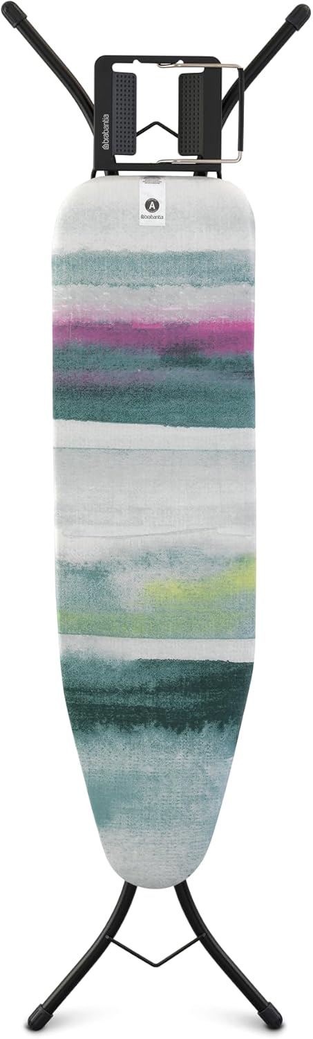 Brabantia Size A Compact Small Ironing Board (43x12 in) 7 Height Options, Adjustable Steam Iron