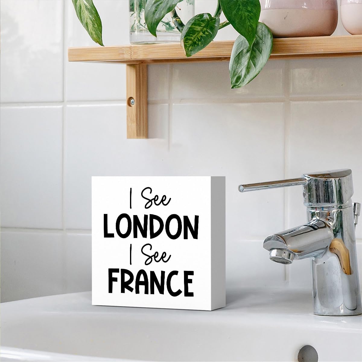 Funny Bathroom Decor, Funny Bathroom Wall Art, Black and White Bathroom Decor, Cute Bathroom Decor