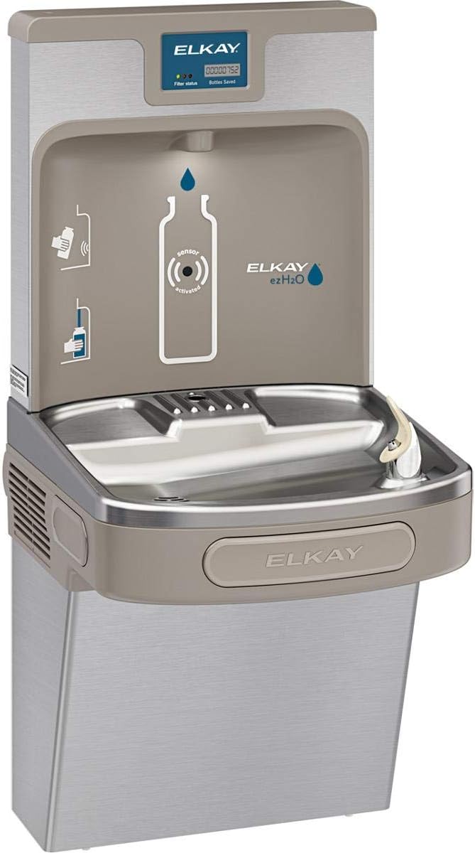 Elkay LZS8WSSP Enhanced Bottle Filler & Single ADA Cooler Refrigerated Stainless High Capacity Lead
