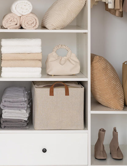 StorageWorks Storage Bins, Fabric Storage Bins for Shelves, Large Storage Baskets with Metal Frame