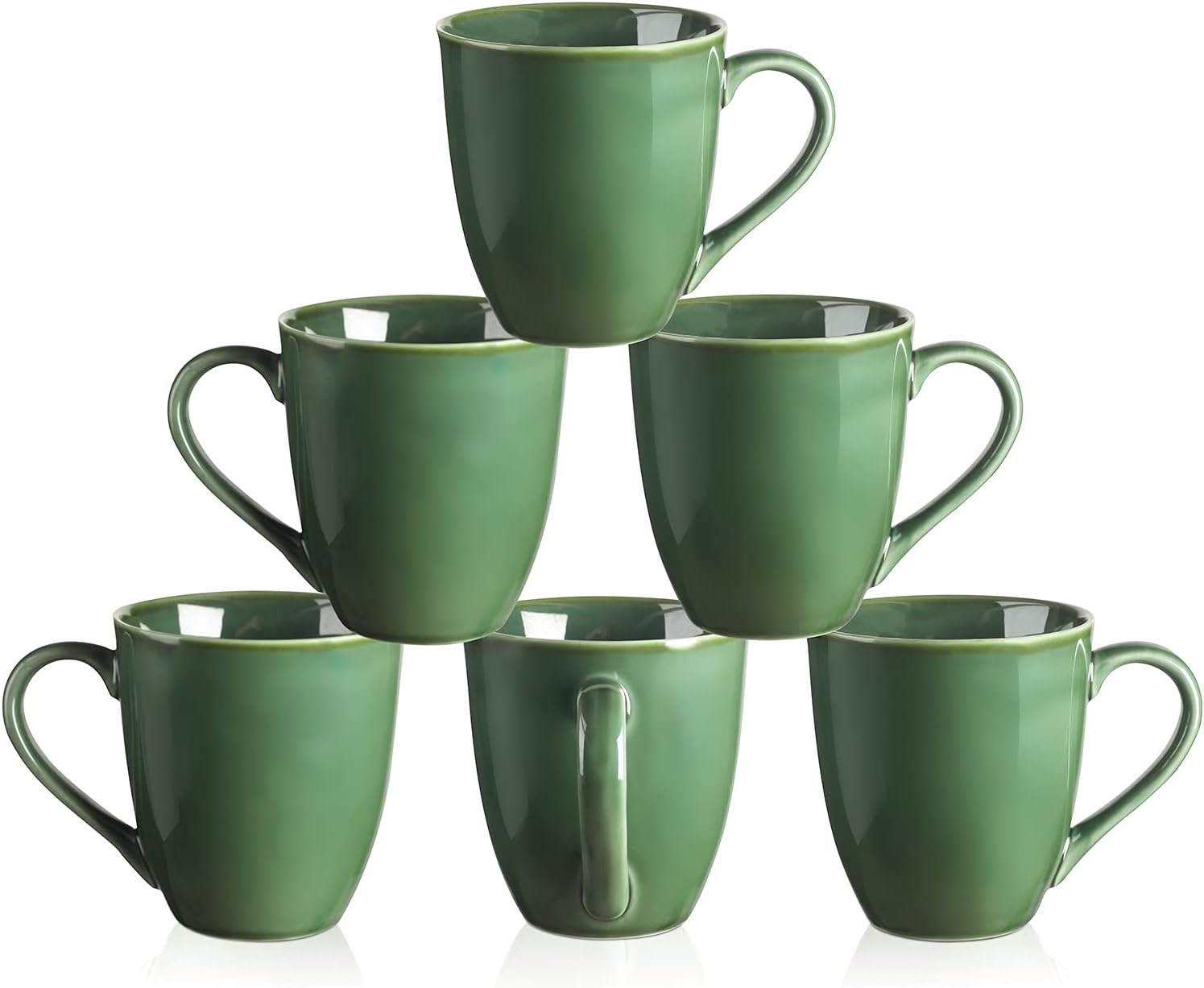 vicrays Coffee Mug Set, 12 Ounce, Set of 6, Ceramic Mug for Men, Women, Unique Glazed Mugs with