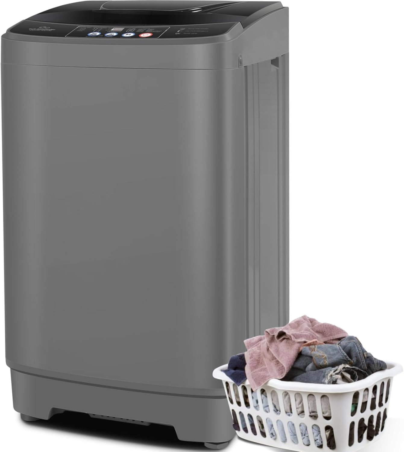 Nictemaw Portable Washing Machine 20Lbs Portable Washer Machine with Drain Pump, 2.8 Cu.ft Compact