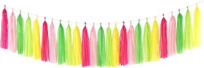 Hawaiian-Themed Pool Party-Decorations Tassel Garland - 25pcs Tropical Jungle Aloha Birthday