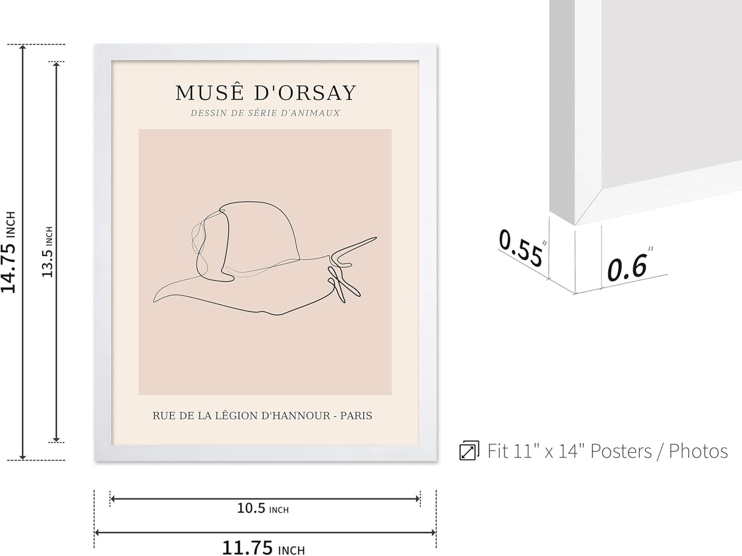 Poster Master Vintage Poster - Retro One Line Snail Drawing Print - Snail Line Art - Minimal Gift