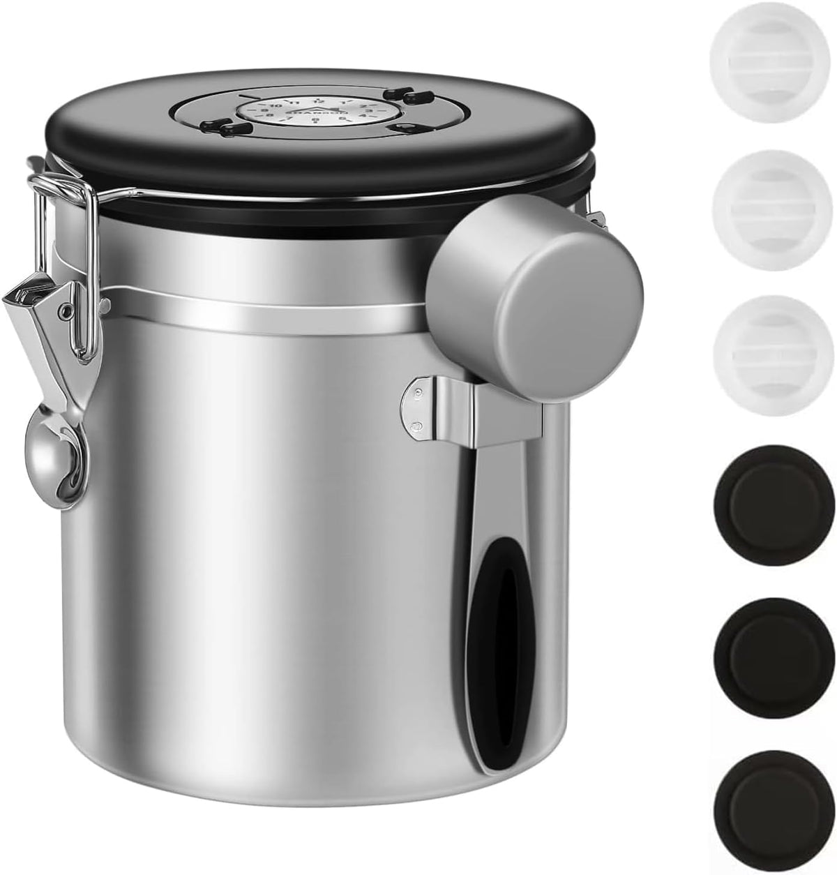 ShanSon Coffee Canister Airtight Coffee Container Stainless Steel Coffee Bean Storage Container