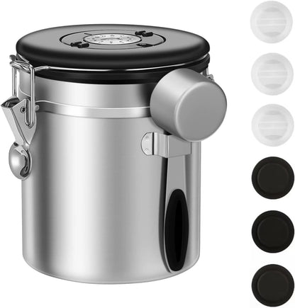 ShanSon Coffee Canister Airtight Coffee Container Stainless Steel Coffee Bean Storage Container