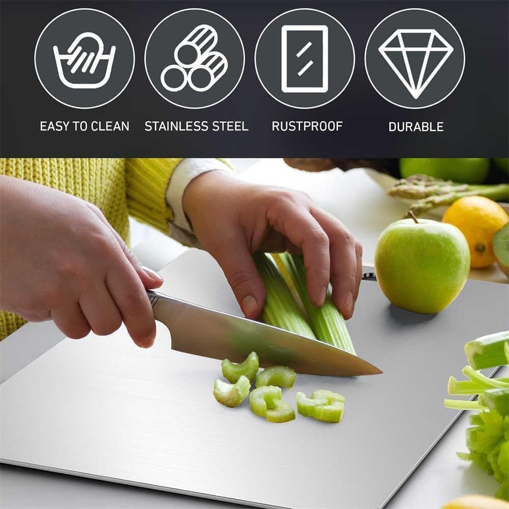 Titanium Cutting Board - 2025 New Upgrade 100% Pure Titanium Cutting Boards for Kitchen Double