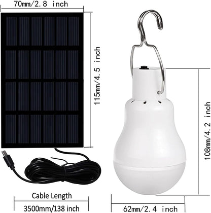 Solar Light Bulb Portable 350LM Solar Powered Camping Light Led Lantern Outdoor for Lamp Light