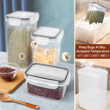 64 PCS Airtight Food Storage Containers With Lids BPA Free,6 Pack With Pouring Spout Cereal
